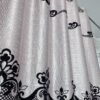 Blackout Curtain In Grey With Black Velvet Work - Image 4